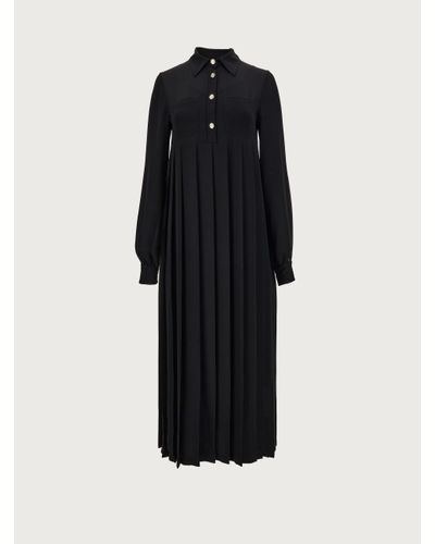 Ferragamo Silk Georgette Dress - Black