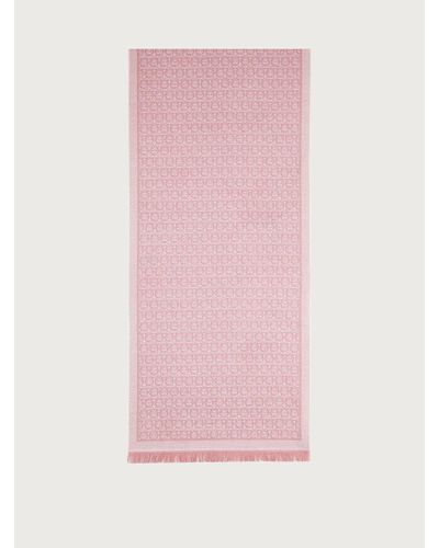 Ferragamo Schal mit gancini-motiv - Pink