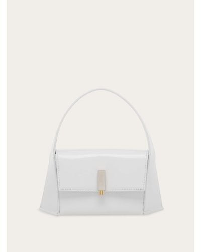 Ferragamo Geometric Mini Bag - White