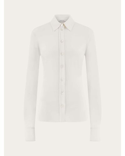 Ferragamo Stretch Jersey Shirt - White