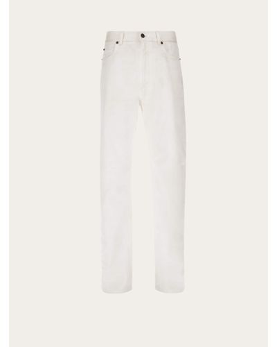 Ferragamo 5 Pocket Trouser - White