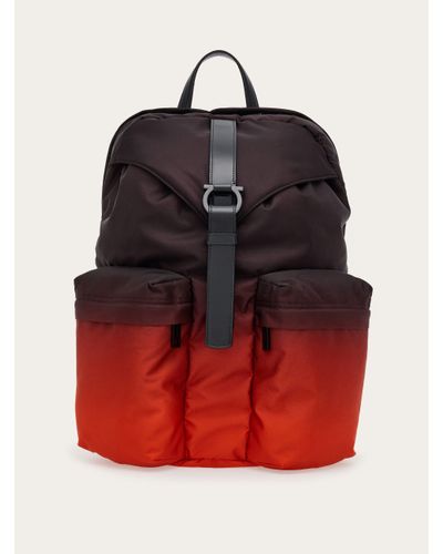 Ferragamo Dual Tone Backpack - Red