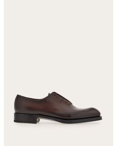 Ferragamo Oxford With Covered Laces - Brown