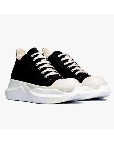 Rick Owens Drkshdw Cotton Performa Abstract Low Sneaks in Black for Men ...