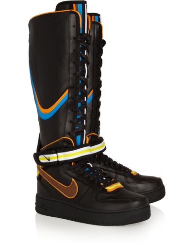 Nike + Riccardo Tisci Air Force 1 Leather High-Top Sneakers in Orange - Lyst