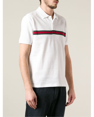 mens white gucci polo shirt