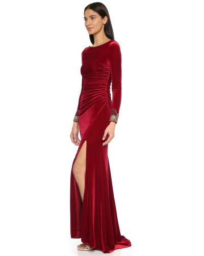 velour long sleeve dress