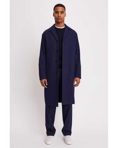 Filippa K Lucien Cotton Twill Coat in Blue for Men - Lyst