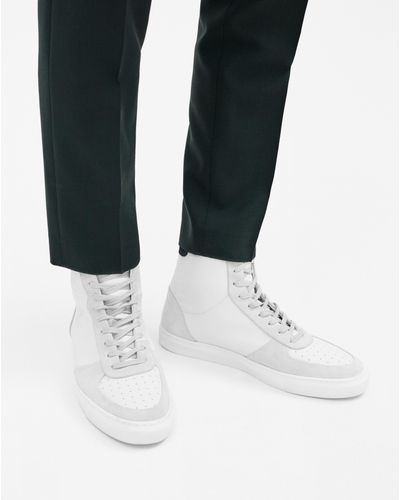 Filippa K Suede Robert High Sneaker White Mix for Men - Lyst
