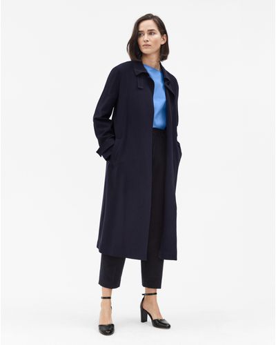 navy duster coat