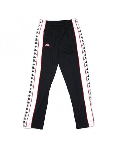 Kappa Synthetic joggers With Popper Side Fastening And Logo Taping in Black for Men - Lyst