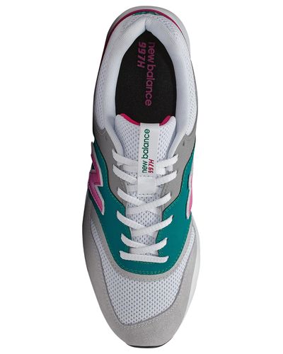 new balance 997h grey teal pink