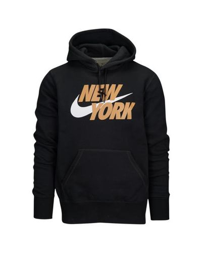 Nike Cotton Nyc Hoodie in Black / Gold (Black) for Men - Lyst