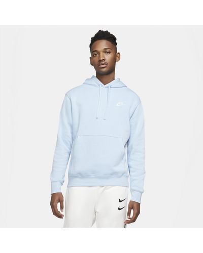 nike sportswear club fleece pullover hoodie blue