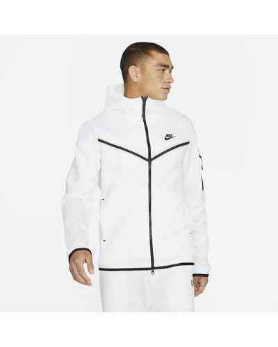 nike white zip up jacket