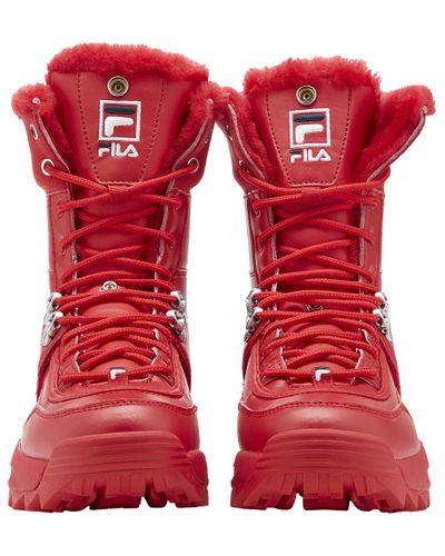 red fila boots