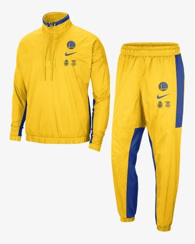 Nike Nba Golden State Warriors Courtside Tracksuit in Yellow for Men ...