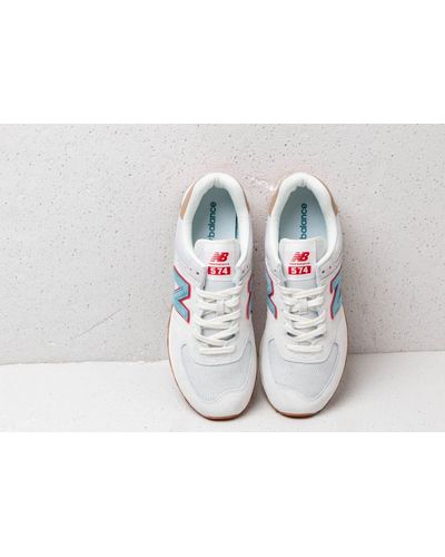 new balance 574 grey blue red