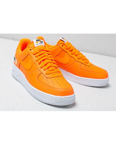 nike air force 1 07 white black total orange jdi