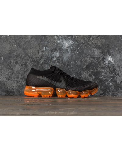 Nike Rubber Air Vapormax Flyknit Black Pop Anthracite/ Black/ Rush Orange  for Men - Lyst