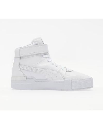 PUMA Cali Sport Top Warm Up Wn S White- White - Lyst