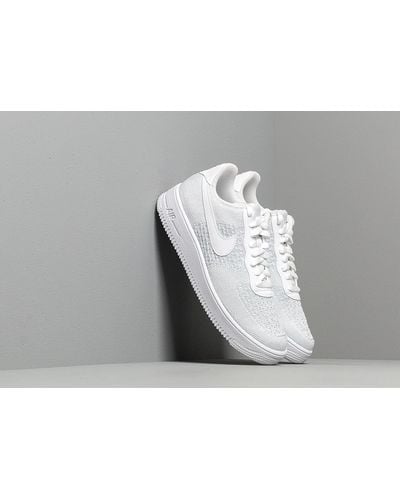 nike air force 1 flyknit 2.0 pure platinum white