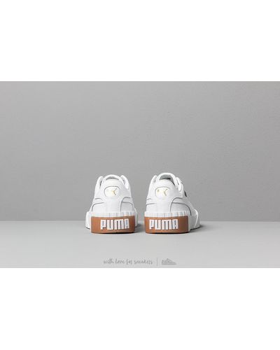 PUMA Rubber Exotic Cali Trainers With Gum Sole in White - Lyst