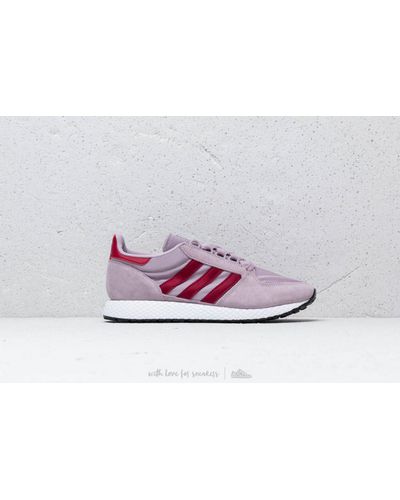 adidas Originals Suede Adidas Forest Grove W Soft Vision/ Collegiate  Burgundy/ Chalk White - Lyst