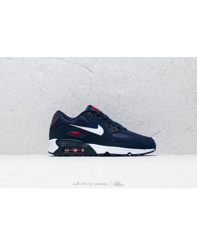 Nike Leather Air Max 90 Mesh (gs) Midnight Navy/ White-university Red in  Blue - Lyst
