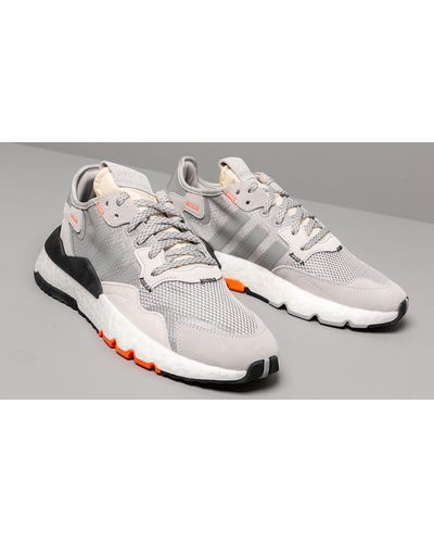 adidas nite jogger grey two solar orange
