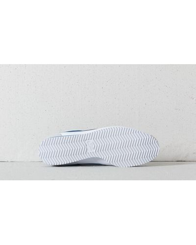 nike cortez white gym blue