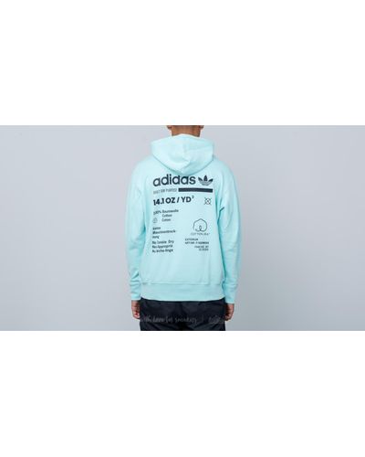 adidas Originals Cotton Adidas Kaval Hoodie Turquoise in Blue for Men - Lyst