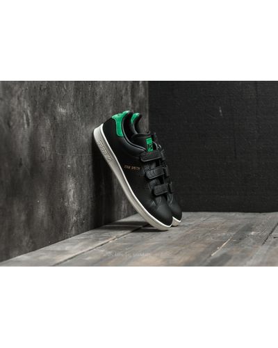 adidas Originals Leather Adidas Stan Smith Cf Core Black/ Core Black/ Green  for Men - Lyst