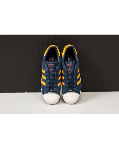 adidas superstar navy yellow