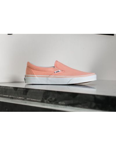 peach vans slip ons