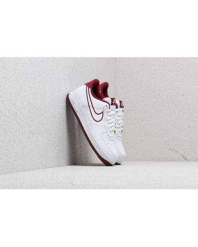Nike Air Force 1 '07 Leather White/ Team Red for Men - Lyst