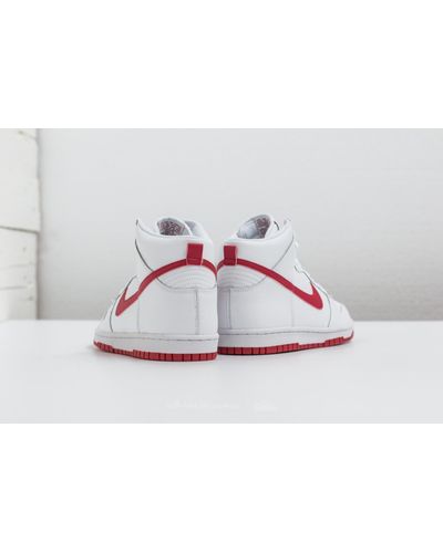 nike dunk high white gym red