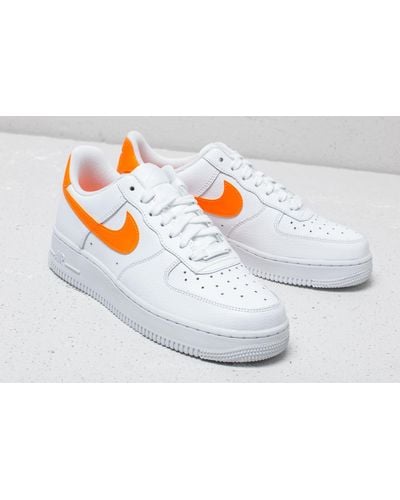 nike women's air force 1 white and orange