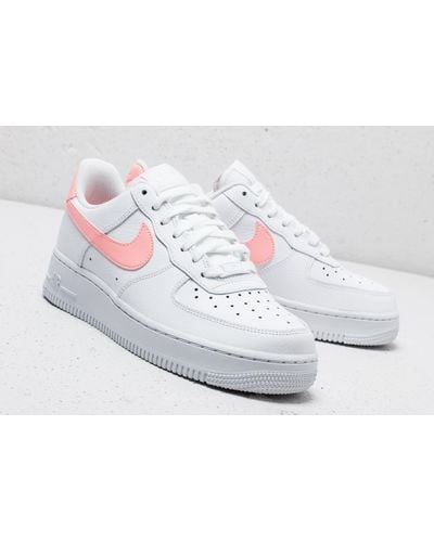 Nike Leather Wmns Air Force 1 '07 White/ Oracle Pink-white - Lyst