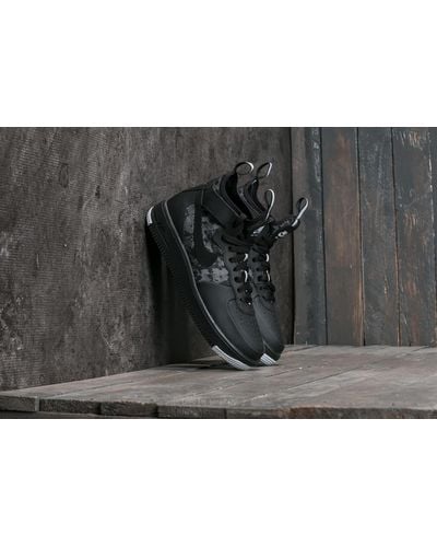 air force 1 ultraforce mid black/ black-wolf grey-white