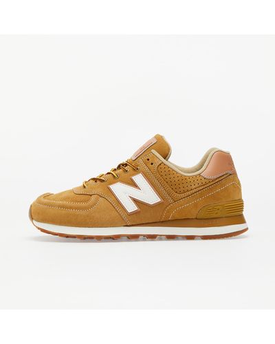 New Balance 574 Brown/ White for Men - Lyst