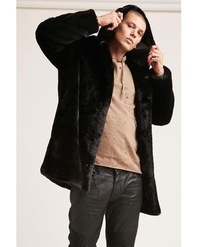 forever 21 black fuzzy jacket
