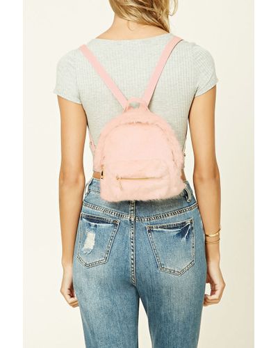 fluffy mini backpack