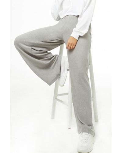 Forever 21 Wide-leg Fleece Sweatpants 
