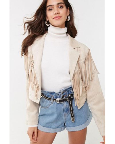 forever 21 suede fringe jacket