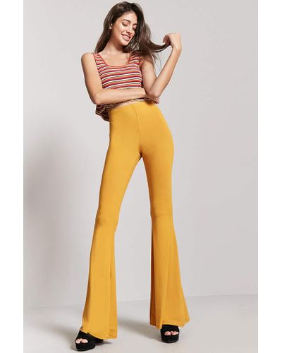 yellow flare pants