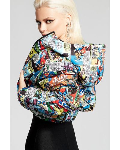 forever 21 blue puffer jacket