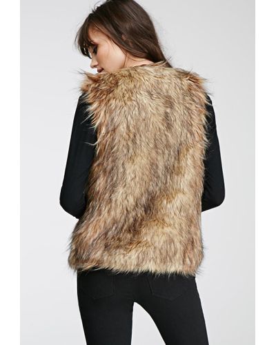 forever 21 faux fur vest