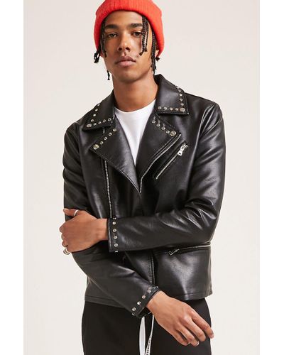 studded leather jacket forever 21