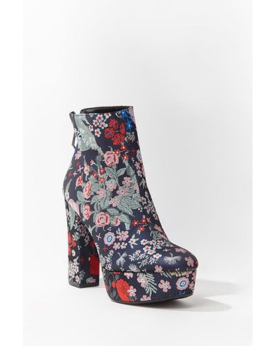 floral platform boots